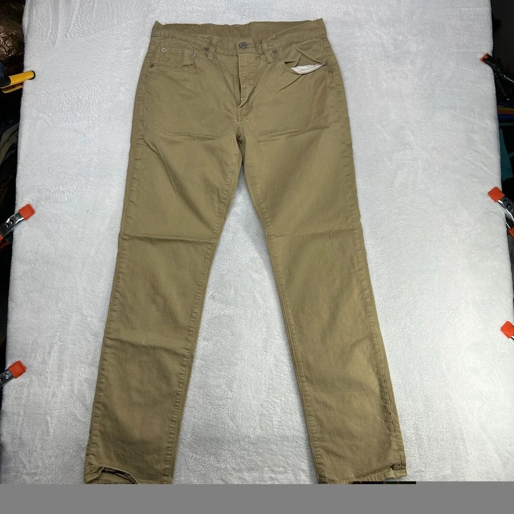 Levi's 511 Straight Jeans Men's Khaki Denim Pockets Classic Zip Fly - 32X31